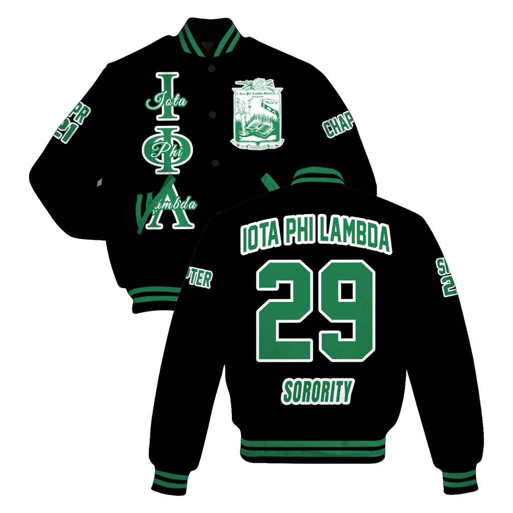 Iota Phi Lambda Sorority Jacket Black Iota Phi Lambda Merch Gifts For Brother - Kdjoy