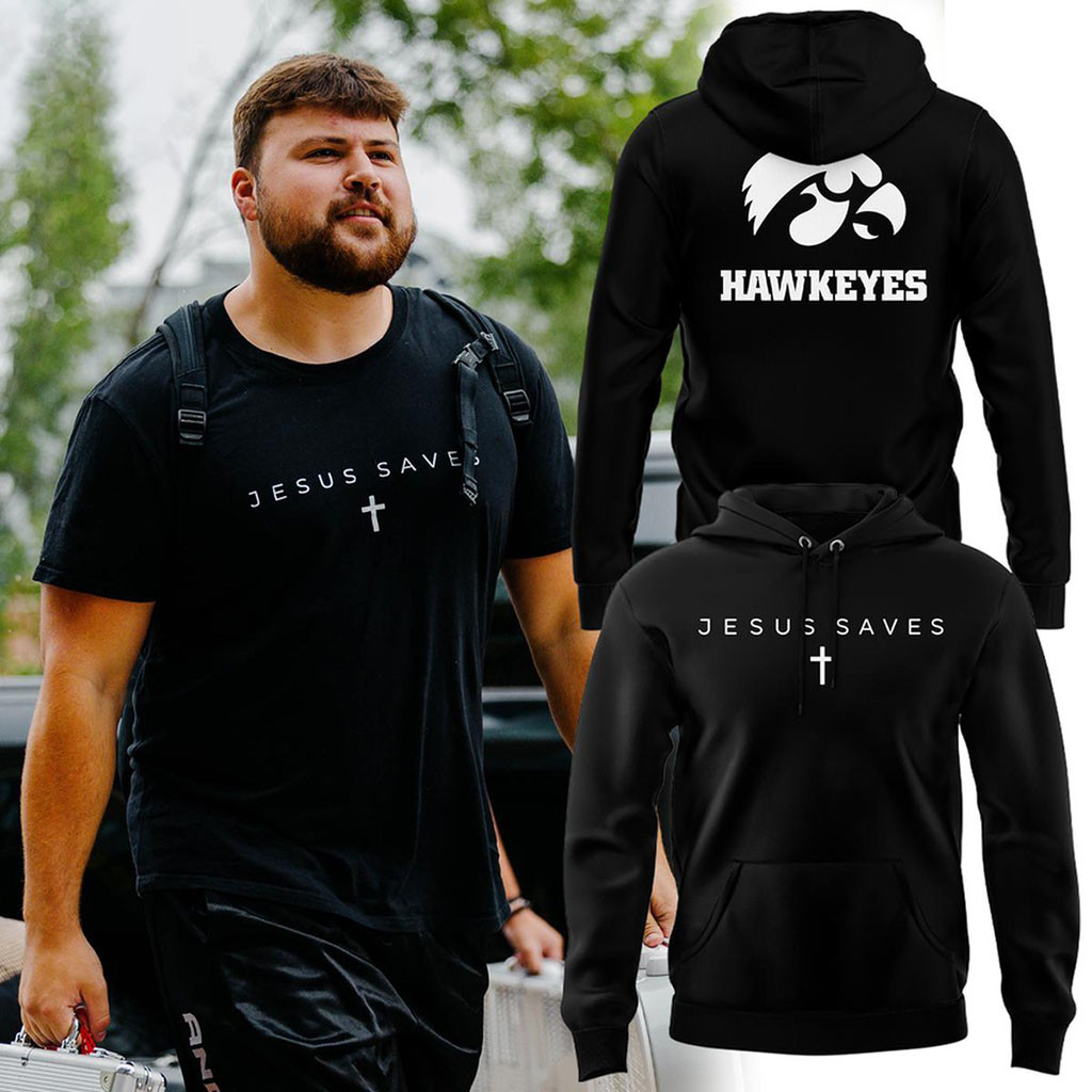 Iowa Hawkeyes X Jesus Saves 2026 Hoodie Iowa Hawkeyes Merch Gift For Christian - Kdjoy Iowa Hawkeyes X Jesus Saves 2026 Hoodie Iowa Hawkeyes Merch Gift For Christian - Kdjoy
