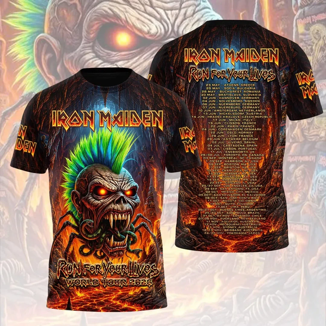 Iron Maiden 2026 World Tour T-Shirt Run For Your Lives Shirt Iron Maiden Merch Gift For Fans - Kdjoy
