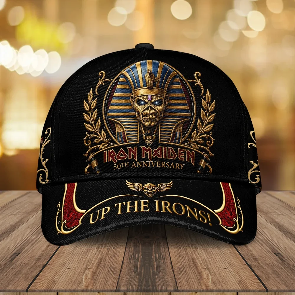 Iron Maiden 50th Anniversary Hat Up The Irons Cap Iron Maiden Merch Present For fans - Kdjoy