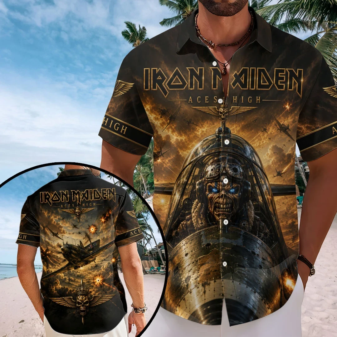 Iron Maiden Aces High Hawaiian Shirt 2026 Iron Maiden Merch Best Gift For Brothers - Kdjoy