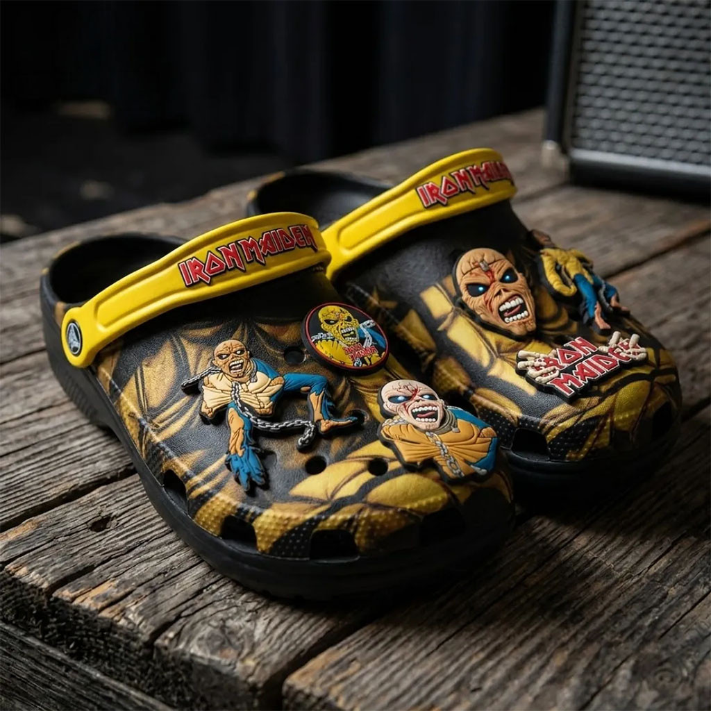 Iron Maiden Band Eddie Mascot Clogs Iron Maiden Merch Best Gifts For Music Lovers - Kdjoy Iron Maiden Band Eddie Mascot Clogs Iron Maiden Merch Best Gifts For Music Lovers - Kdjoy