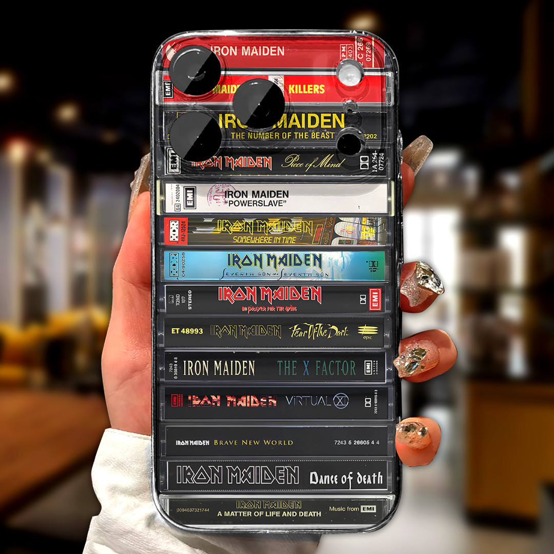 Iron Maiden Collected Album Cassette Phone Case Iron Maiden Merch Gift For Band Fans - Kdjoy Iron Maiden Collected Album Cassette Phone Case Iron Maiden Merch Gift For Band Fans - Kdjoy