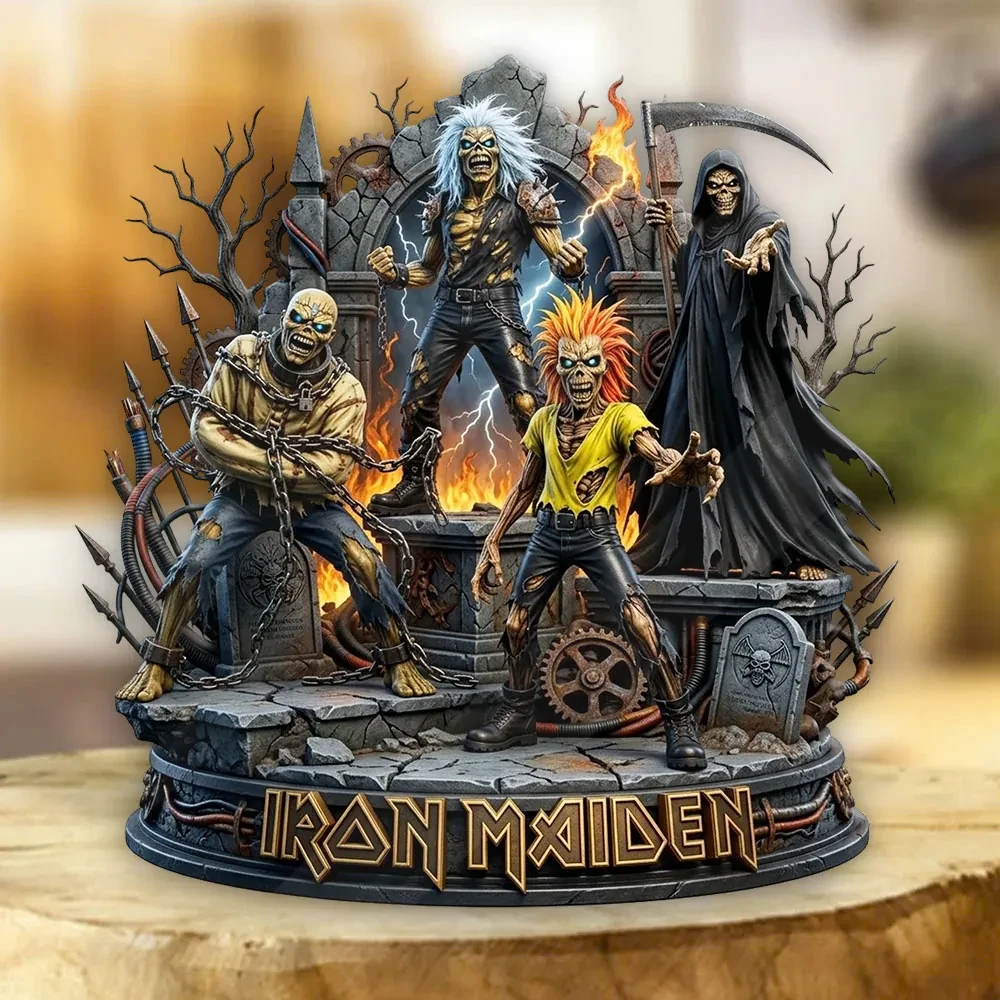 Iron Maiden Eddie Acrylic Plaque Iron Maiden Merch Desk Decor Gifts For Music Lovers - Kdjoy