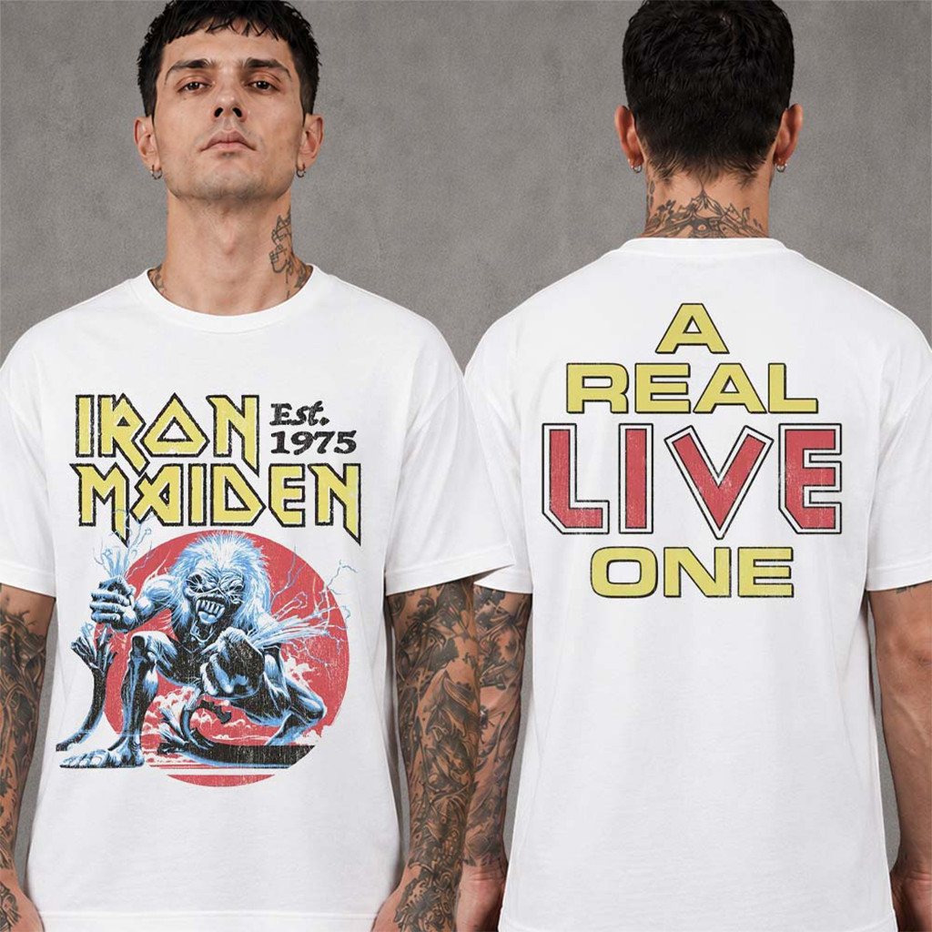 Iron Maiden IM50 Anniversary Collection A Real Live One Electric Eddie T-Shirt Iron Maiden Merch - Kdjoy