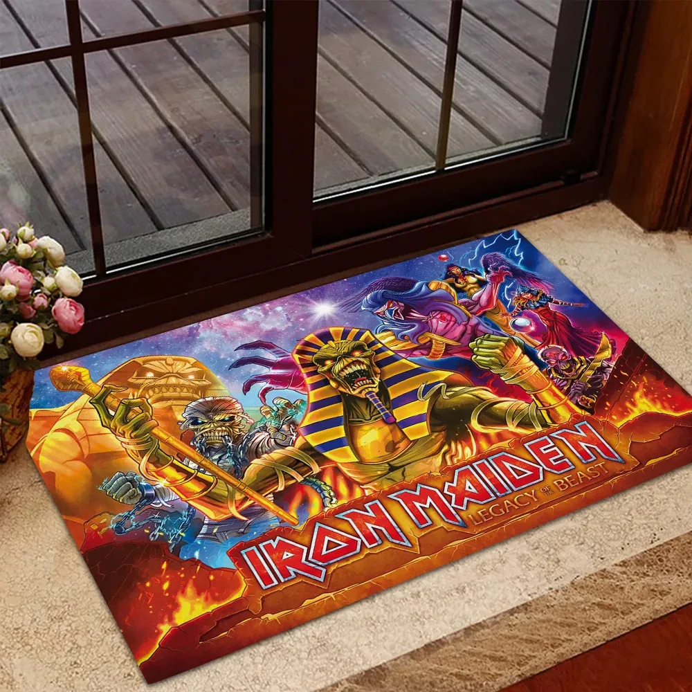 Iron Maiden Legacy Of The Beast Doormat Iron Maiden Merch Gift For Music Fans - Kdjoy