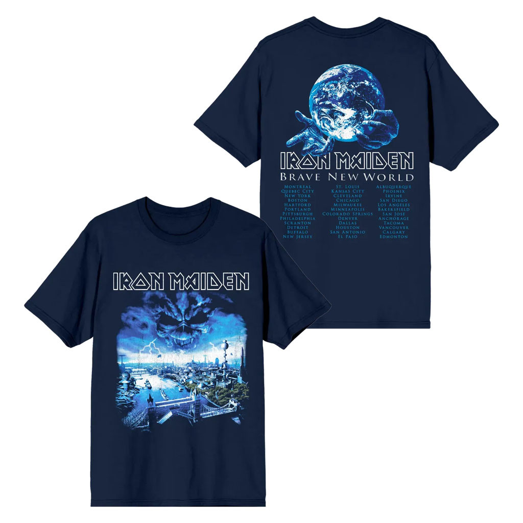 Iron Maiden Merch 2026 IM50 Brave New World Tour T-Shirt Music Related Gifts For Guys - Kdjoy