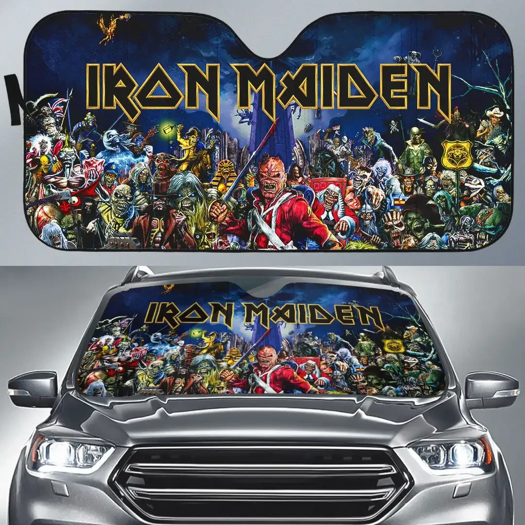 Iron Maiden Merch 2026 Run For Your Lives World Tour 2026 Auto Sun Shade Music Fans Gifts - Kdjoy