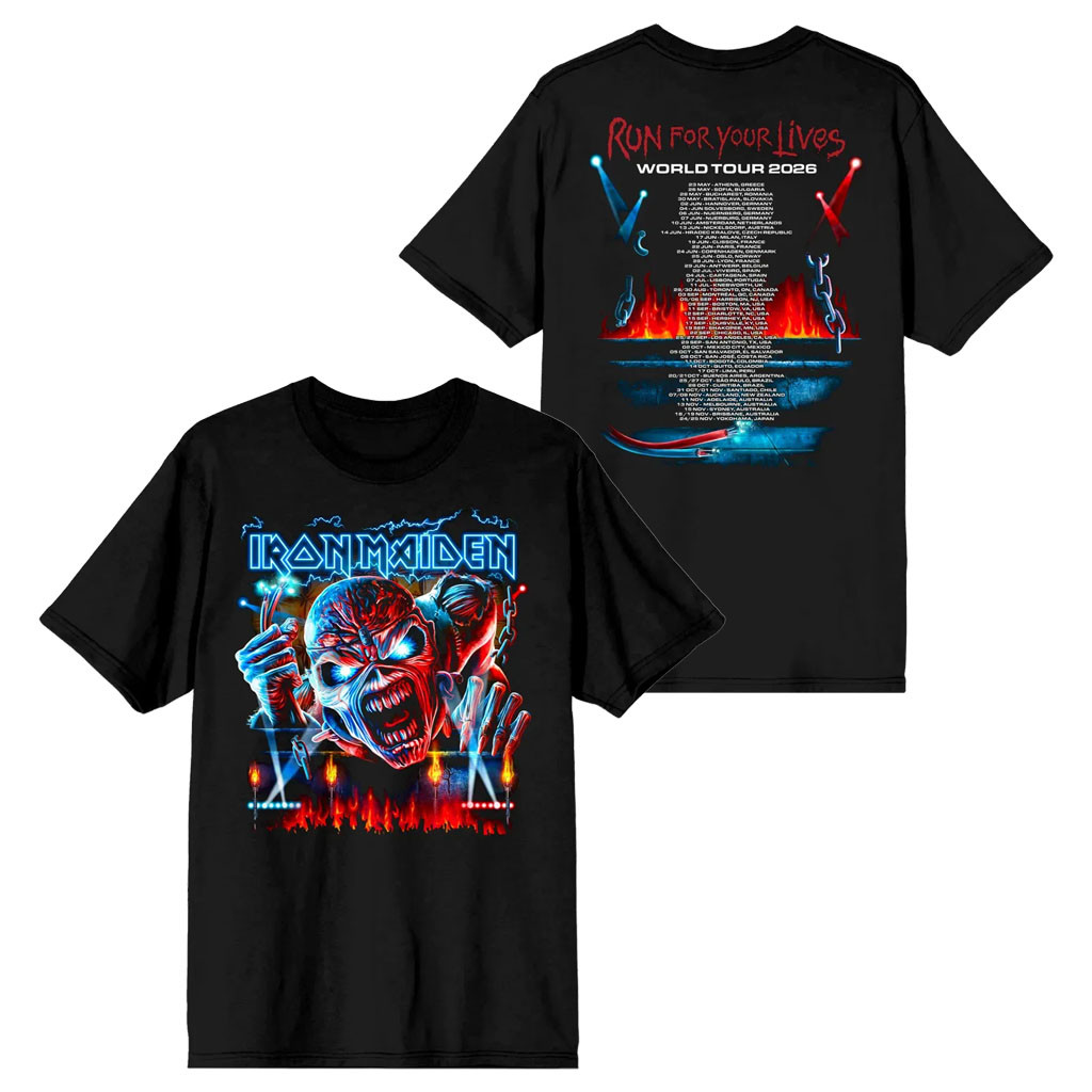 Iron Maiden Merch 2026 Run For Your Lives World Tour T-Shirt Black Gift For Music Lovers - Kdjoy Iron Maiden Merch 2026 Run For Your Lives World Tour T-Shirt Black Gift For Music Lovers - Kdjoy