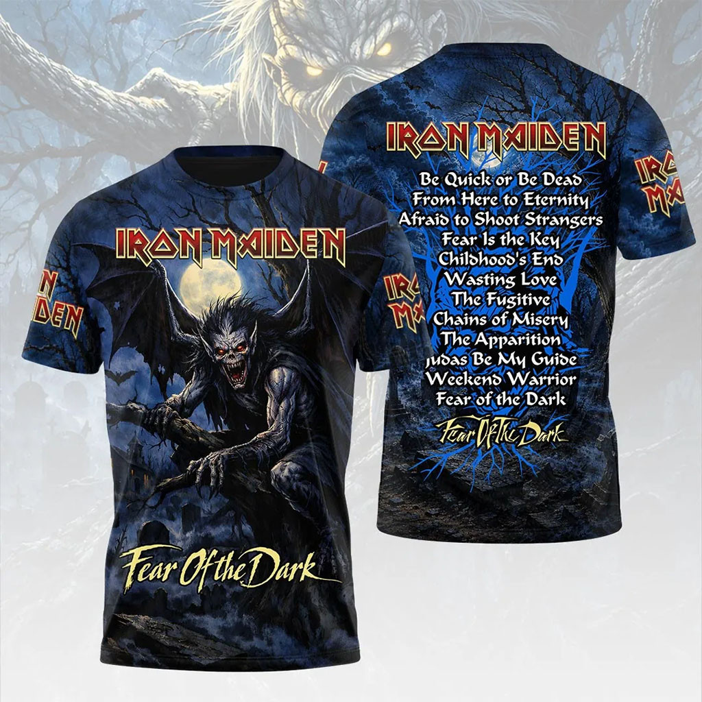 Iron Maiden Merch Fear Of The Dark Iron Maiden T-Shirt Gifts For Music Lovers - Kdjoy Iron Maiden Merch Fear Of The Dark Iron Maiden T-Shirt Gifts For Music Lovers - Kdjoy