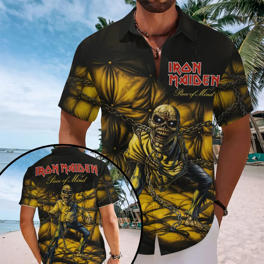 Iron Maiden Merch Piece Of Mind Iron Maiden Hawaiian Shirt Presents For Music Lovers - Kdjoy Iron Maiden Merch Piece Of Mind Iron Maiden Hawaiian Shirt Presents For Music Lovers - Kdjoy