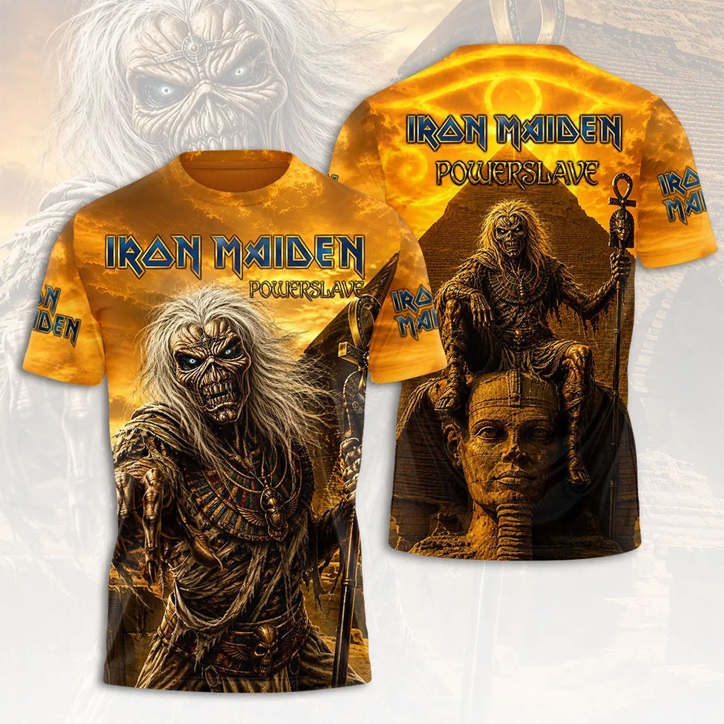 Iron Maiden Merch Powerslave Iron Maiden T-Shirt Best Gifts For Music Lovers - Kdjoy Iron Maiden Merch Powerslave Iron Maiden T-Shirt Best Gifts For Music Lovers - Kdjoy