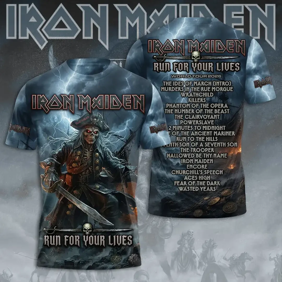 Iron Maiden Merch Run For Your Lives World Tour 2026 Iron Maiden T-Shirt Brother Gifts - Kdjoy