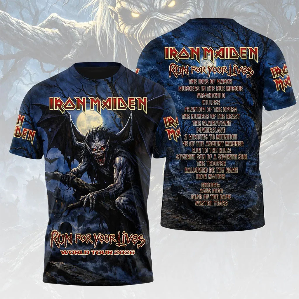 Iron Maiden Merch Run For Your Lives World Tour 2026 Iron Maiden T-Shirt Gifts For Music Fans - Kdjoy Iron Maiden Merch Run For Your Lives World Tour 2026 Iron Maiden T-Shirt Gifts For Music Fans - Kdjoy