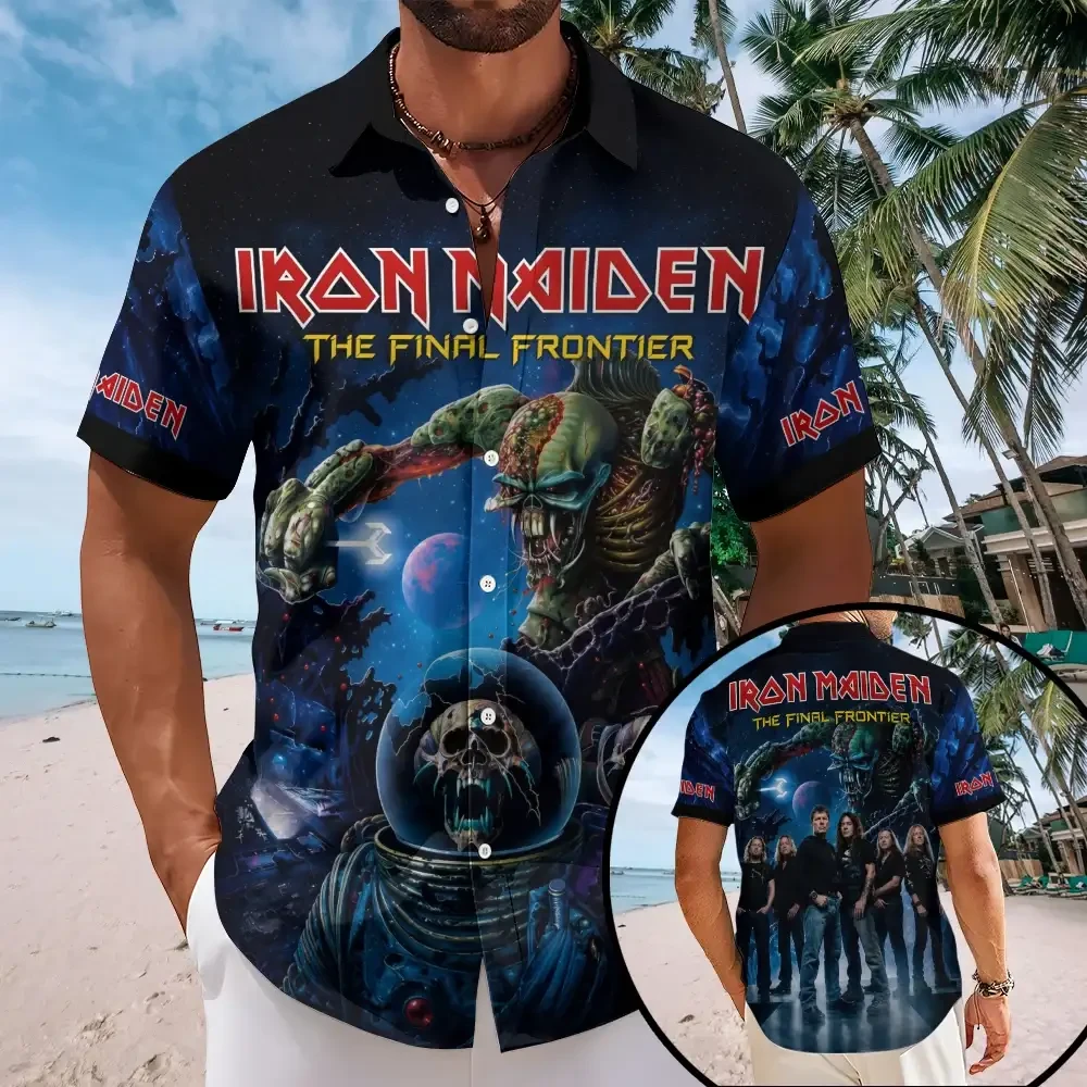 Iron Maiden Merch The Final Frontier Iron Maiden Hawaiian Shirt Music Lover Gifts - Kdjoy