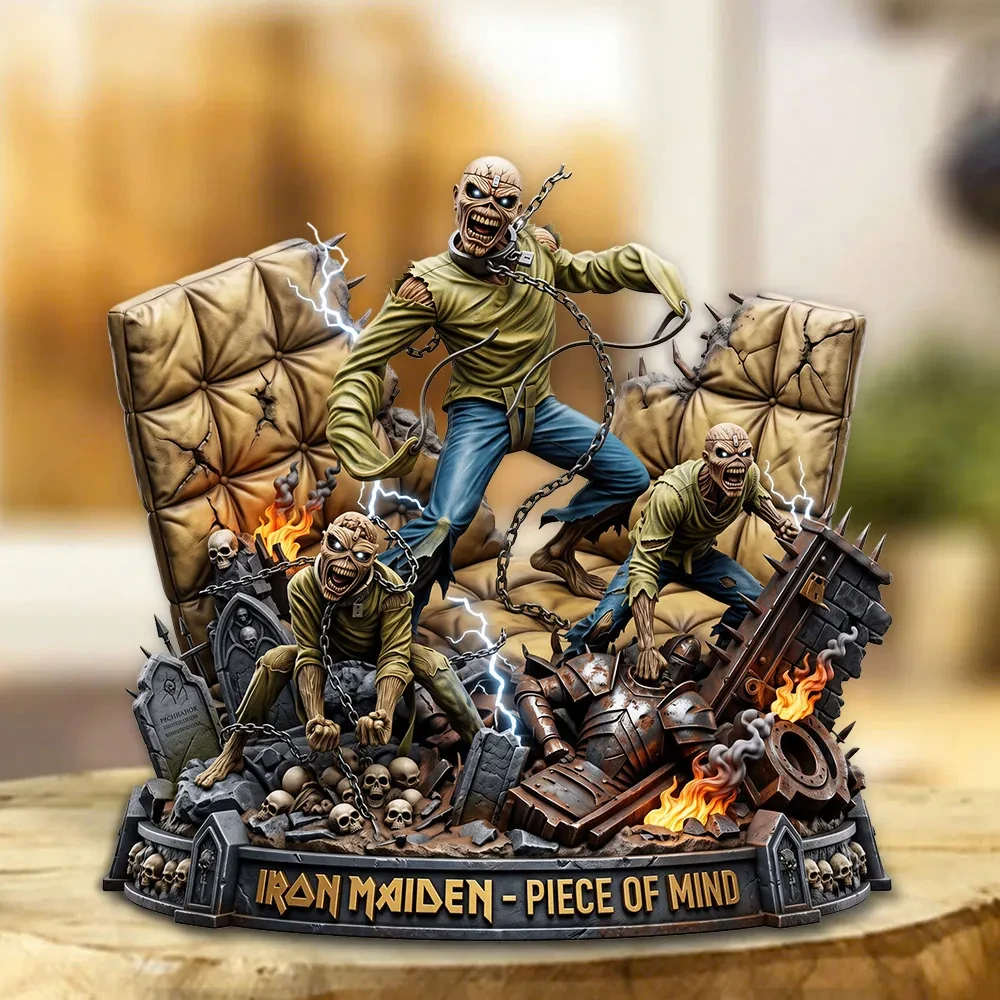 Iron Maiden Piece Of Mind Acrylic Plaque Iron Maiden Merch Best Gifts For Music Lovers - Kdjoy