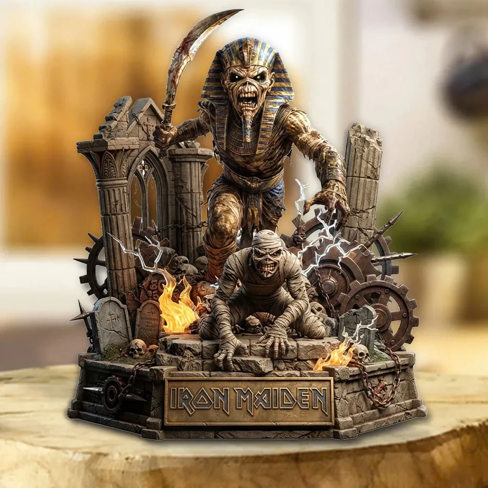 Iron Maiden Powerslave Acrylic Plaque Iron Maiden Merch Cool Gifts For Music Lovers - Kdjoy