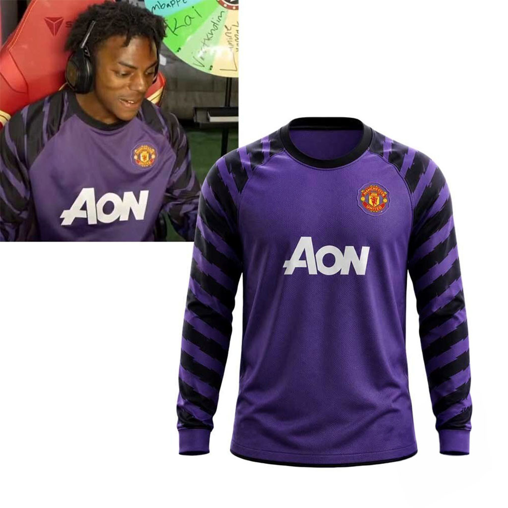 IShowSpeed 2010 11 Manchester United GK Long Sleeve Jersey IShowSpeed Merch Gift For Brothers - Kdjoy