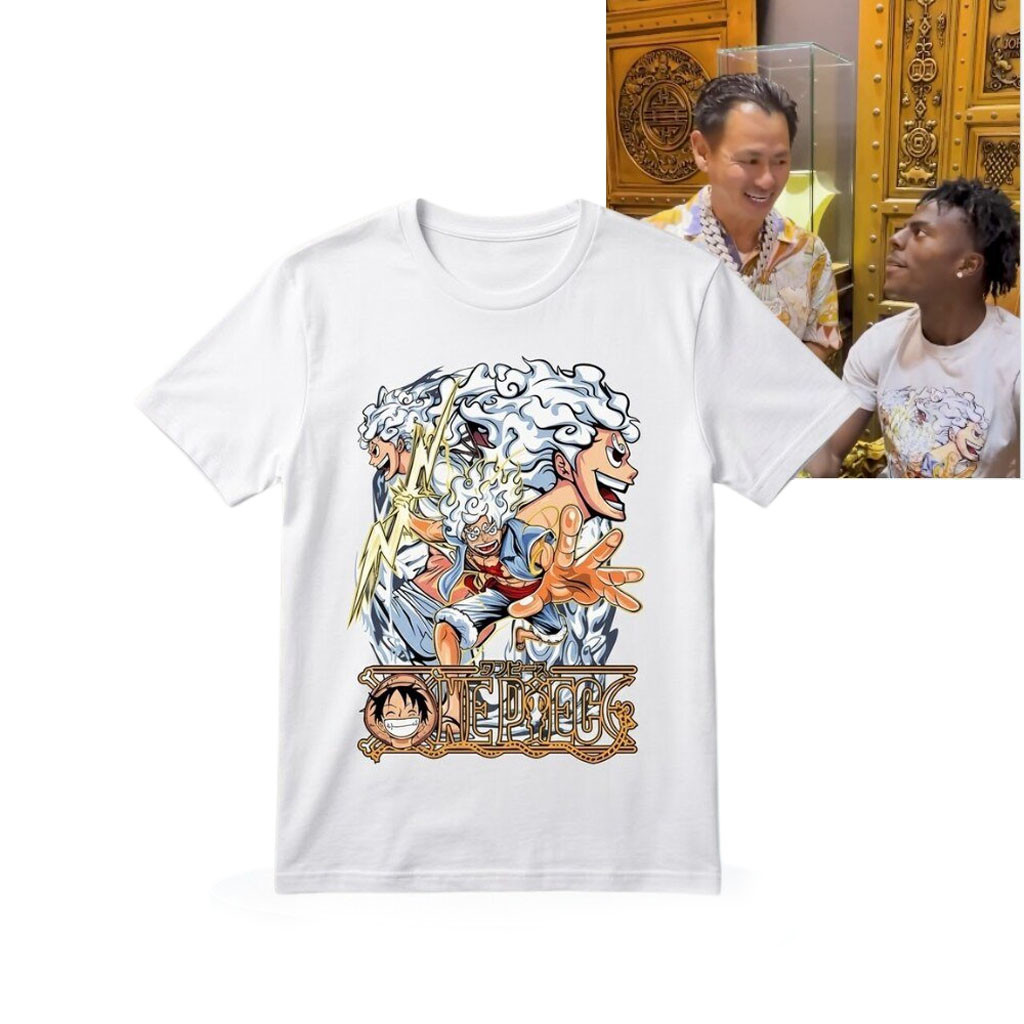 IShowSpeed x One Piece Wanted Ruffy T-Shirt Monkey D Luffy Gear One Piece Merch BFF Gifts - Kdjoy