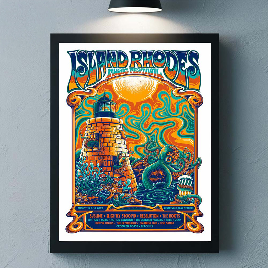 Island Rhodes Music Festival 2026 Poster With Lineup Island Rhodes Merch Home Decor Fan Gifts - Kdjoy