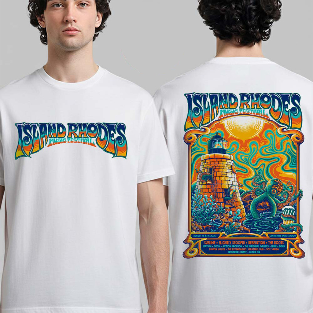 Island Rhodes Music Festival 2026 Poster With Lineup T-Shirt Island Rhodes Merch Fan Outfits - Kdjoy Island Rhodes Music Festival 2026 Poster With Lineup T-Shirt Island Rhodes Merch Fan Outfits - Kdjoy