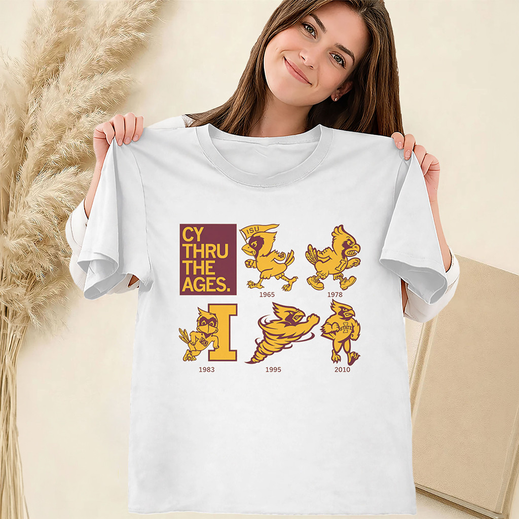 ISU Cy Thru The Ages Shirt Iowa State Mascot Evolution Tee Gifts For Sports Lovers - Kdjoy