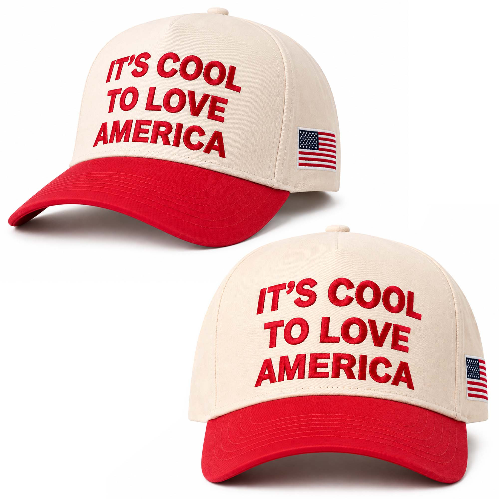 It's Cool To Love America Hat Embroidered Patriotic Gift For Husband - Kdjoy