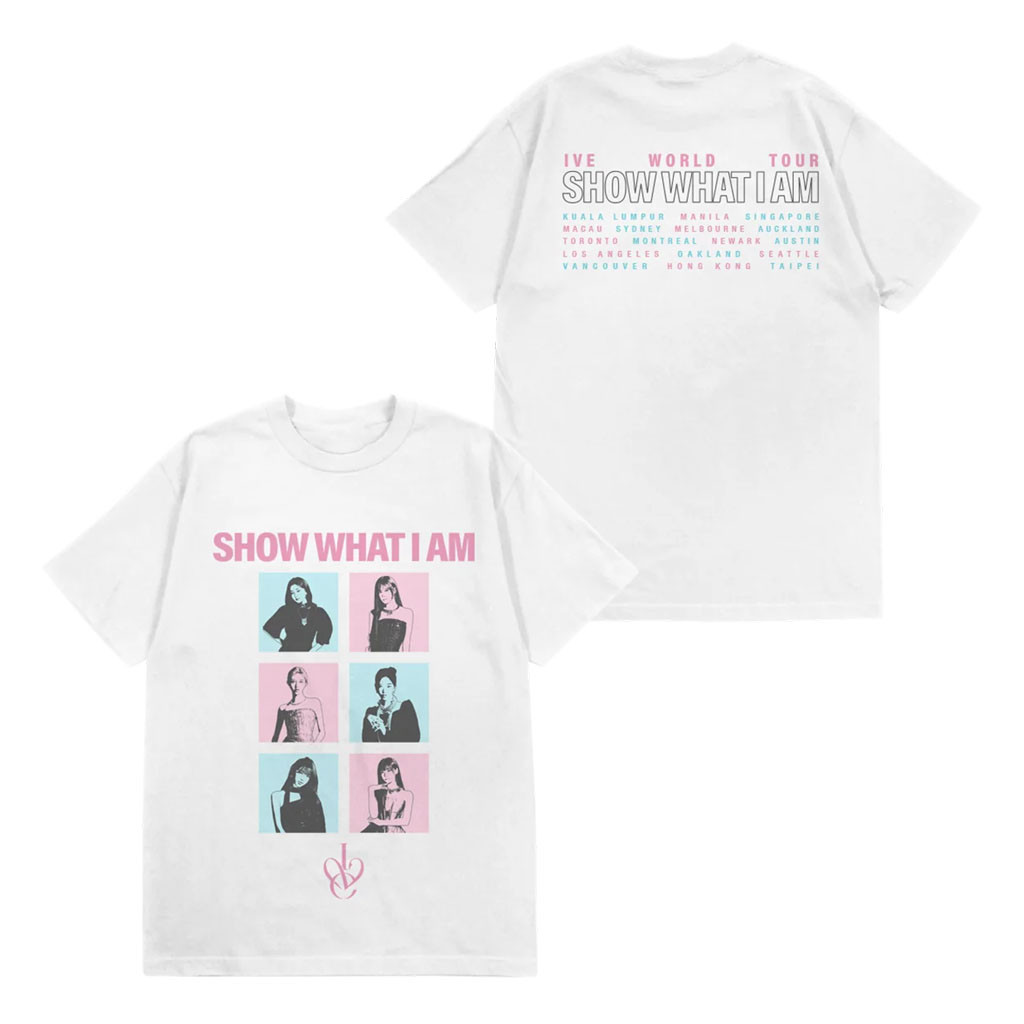 Ive Merch 2026 White Show What I Am Portrait T-Shirt Ive World Tour Merch Best Gift For DIVE - Kdjoy
