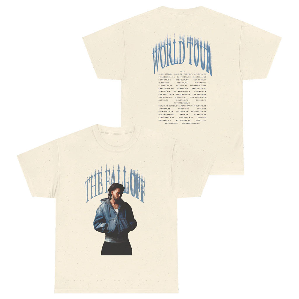 J Cole Fall Off Tour Merch 2026 Face T-Shirt Tour Dates Shirt J Cole Merch Gift For Rap Fans - Kdjoy