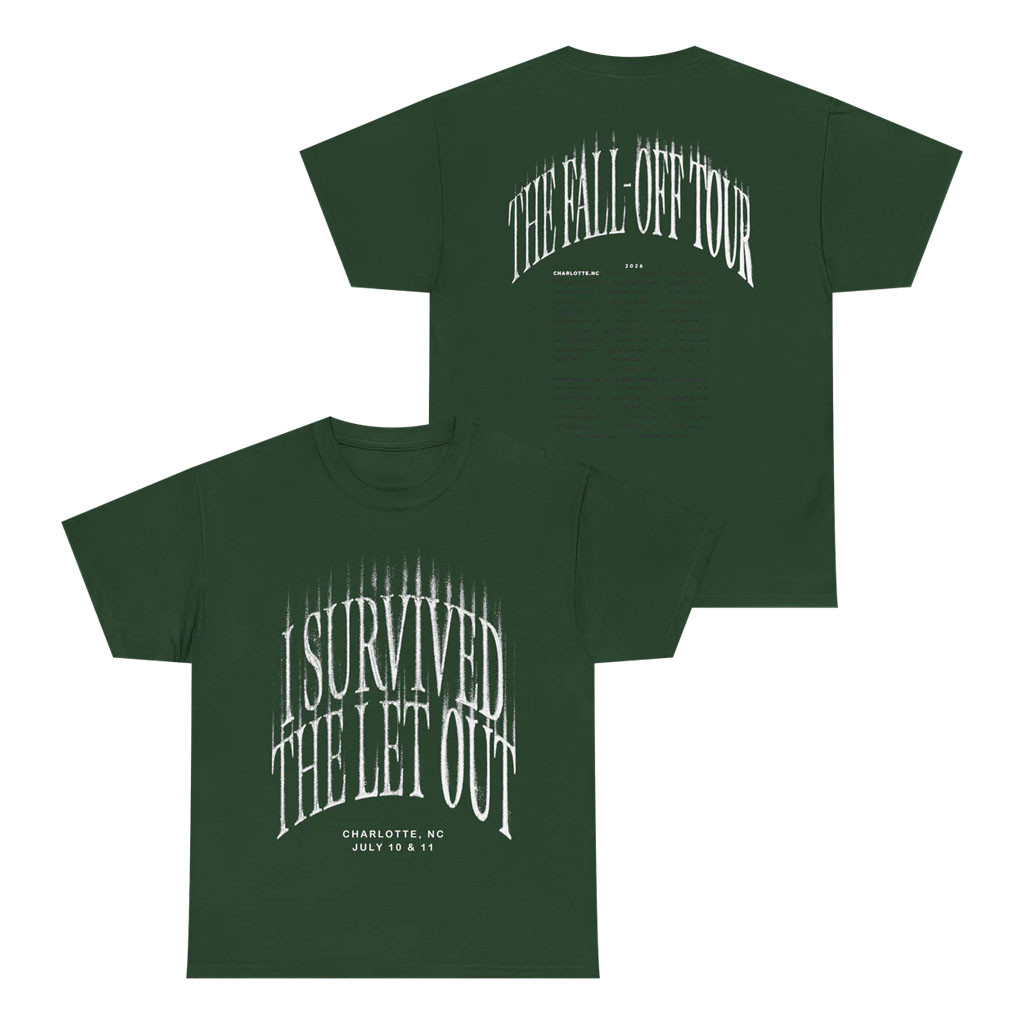 J Cole Fall Off Tour Merch 2026 I Survived The Let Out T-Shirt Charlotte Shirt Rapper Fan Gifts - Kdjoy J Cole Fall Off Tour Merch 2026 I Survived The Let Out T-Shirt Charlotte Shirt Rapper Fan Gifts - Kdjoy