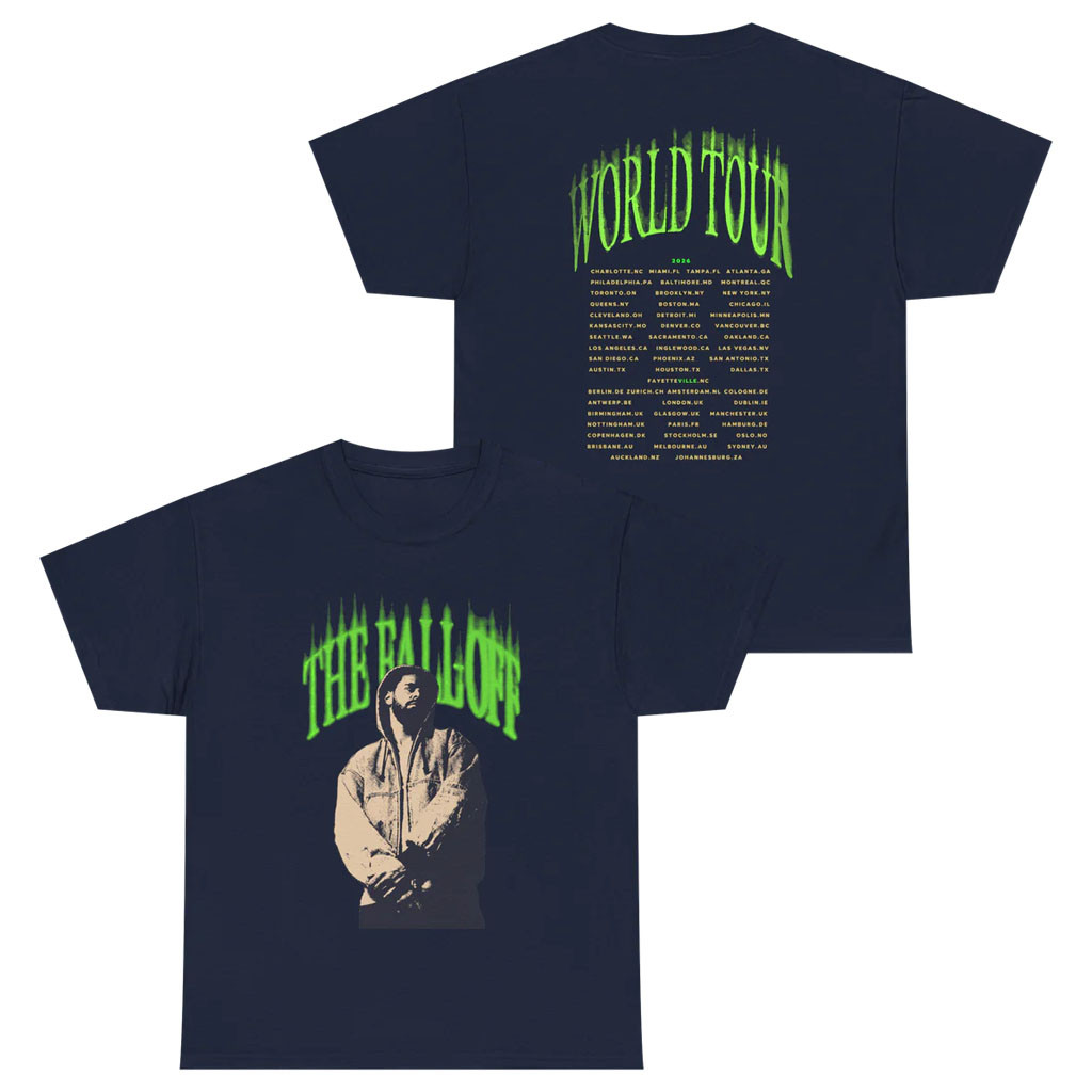 J Cole Fall Off Tour Merch 2026 Neon Face T-Shirt J Cole World Tour Merch Gift For Hip Hop Fans - Kdjoy J Cole Fall Off Tour Merch 2026 Neon Face T-Shirt J Cole World Tour Merch Gift For Hip Hop Fans - Kdjoy
