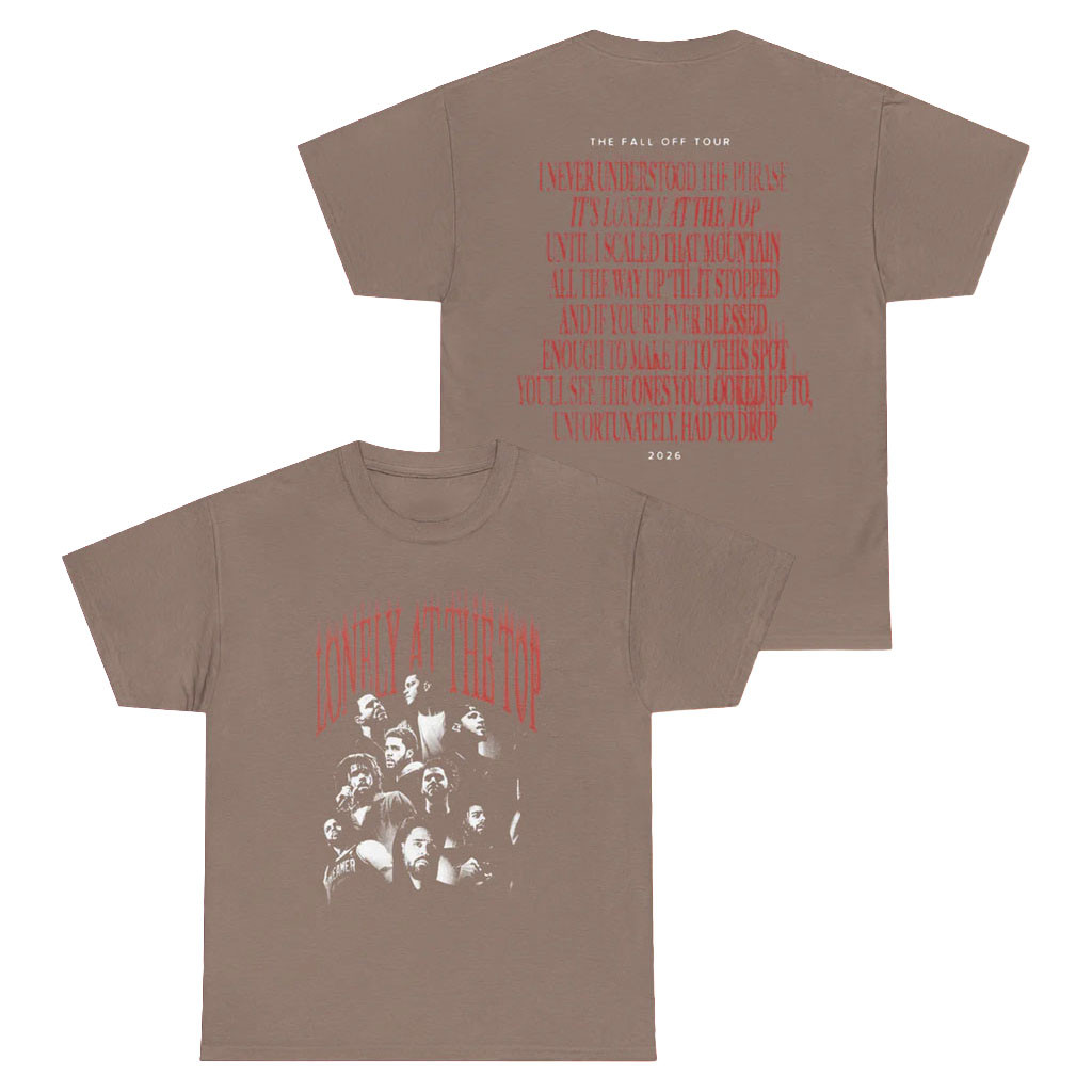 J Cole Fall Off Tour Merch 2026 TFO Lonely At The Top T-Shirt Jcole Merch Gift For Rap Fans - Kdjoy