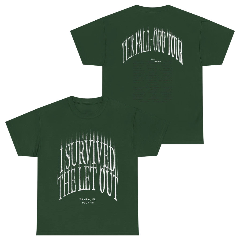 J Cole Fall Off Tour Merch 2026 The Let Out T-Shirt Tampa Shirt J Cole Merch Concert Outfits - Kdjoy J Cole Fall Off Tour Merch 2026 The Let Out T-Shirt Tampa Shirt J Cole Merch Concert Outfits - Kdjoy