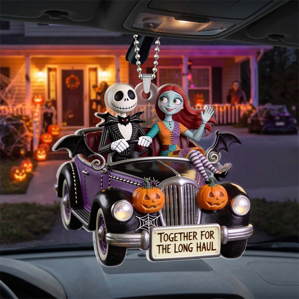 Jack and Sally Together For The Long Haul Car Ornament The Nightmare Before Christmas Ornament