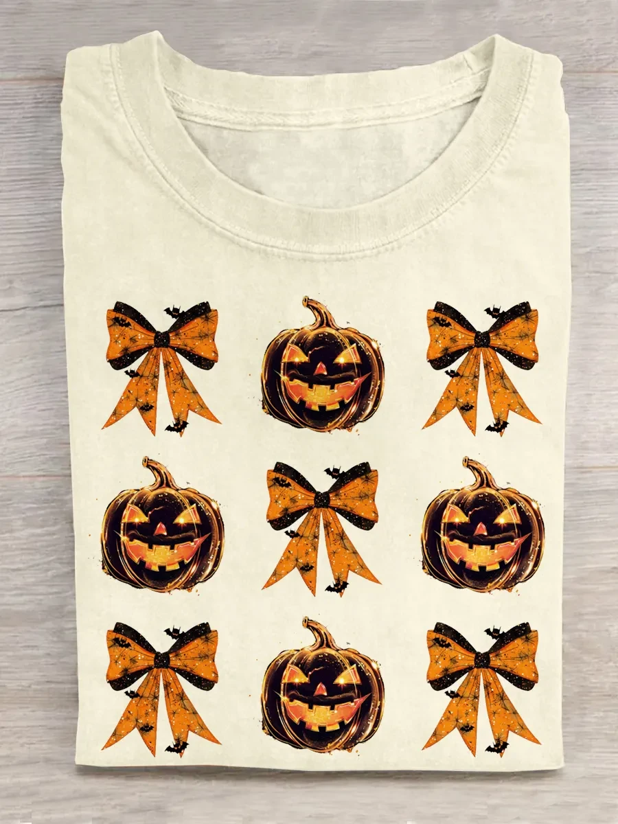 Jack O Lantern Pumpkin Bows T-Shirt Cute Halloween Shirts Gift For Spooky Season - Kdjoy Jack O Lantern Pumpkin Bows T-Shirt Cute Halloween Shirts Gift For Spooky Season - Kdjoy