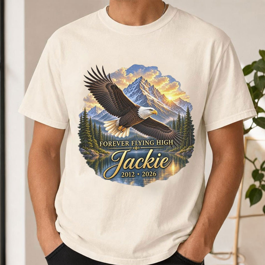 Jackie Bald Eagle Forever Flying High 2012-2026 Memorial T-Shirt Jackie Merch Fans Gifts - Kdjoy