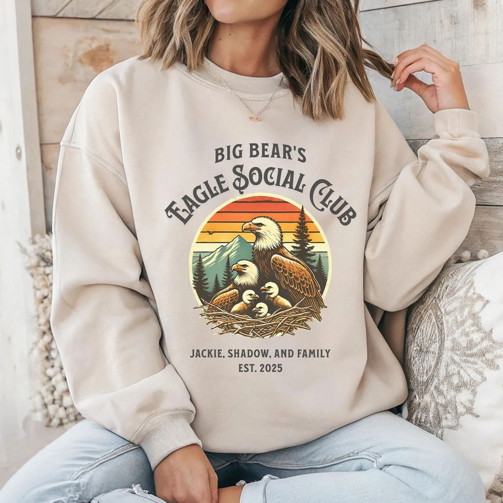 Jackie Big Bear Merch 2026 Big Bear Eagle Social Club Sweatshirt Gift For Eagle Lover - Kdjoy