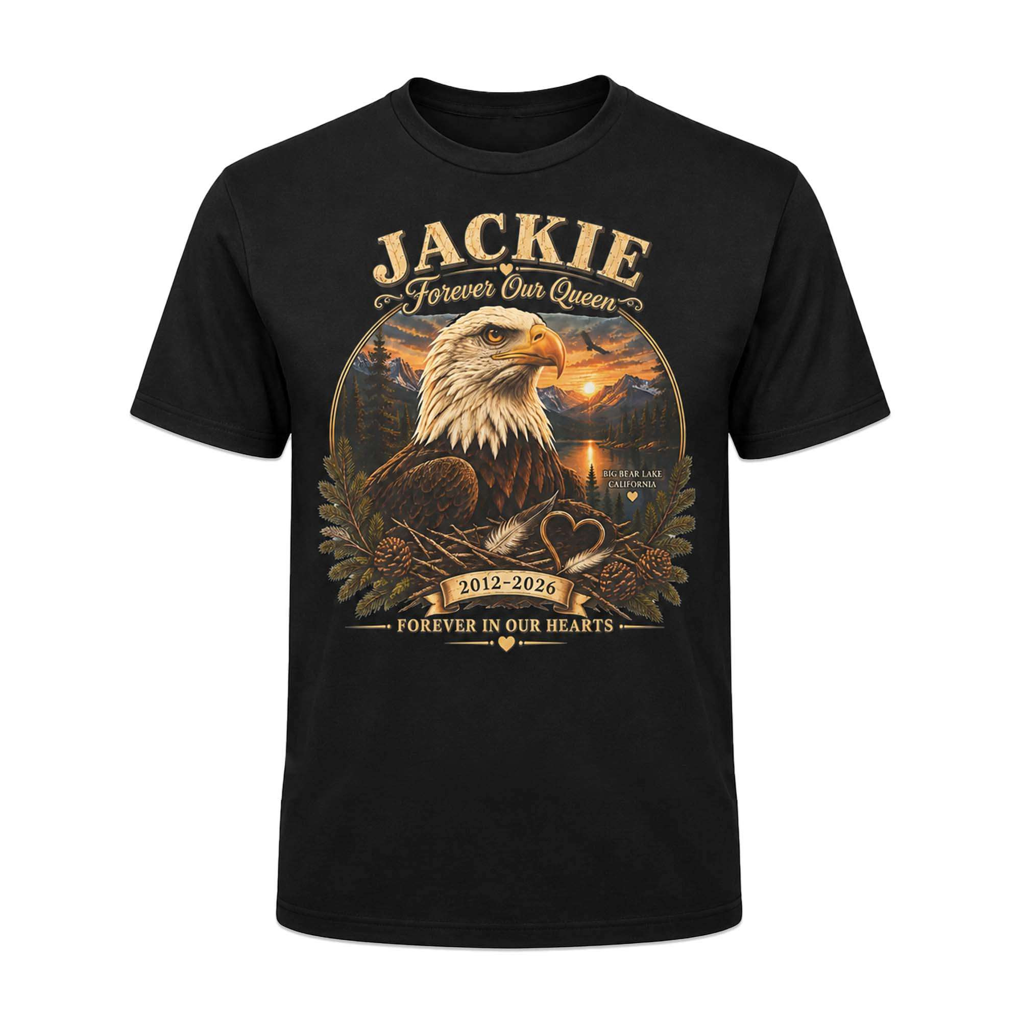 Jackie Forever Our Queen Bald Eagle Shirt Jackie Memorial Merch Gift Ideas For Fans - Kdjoy