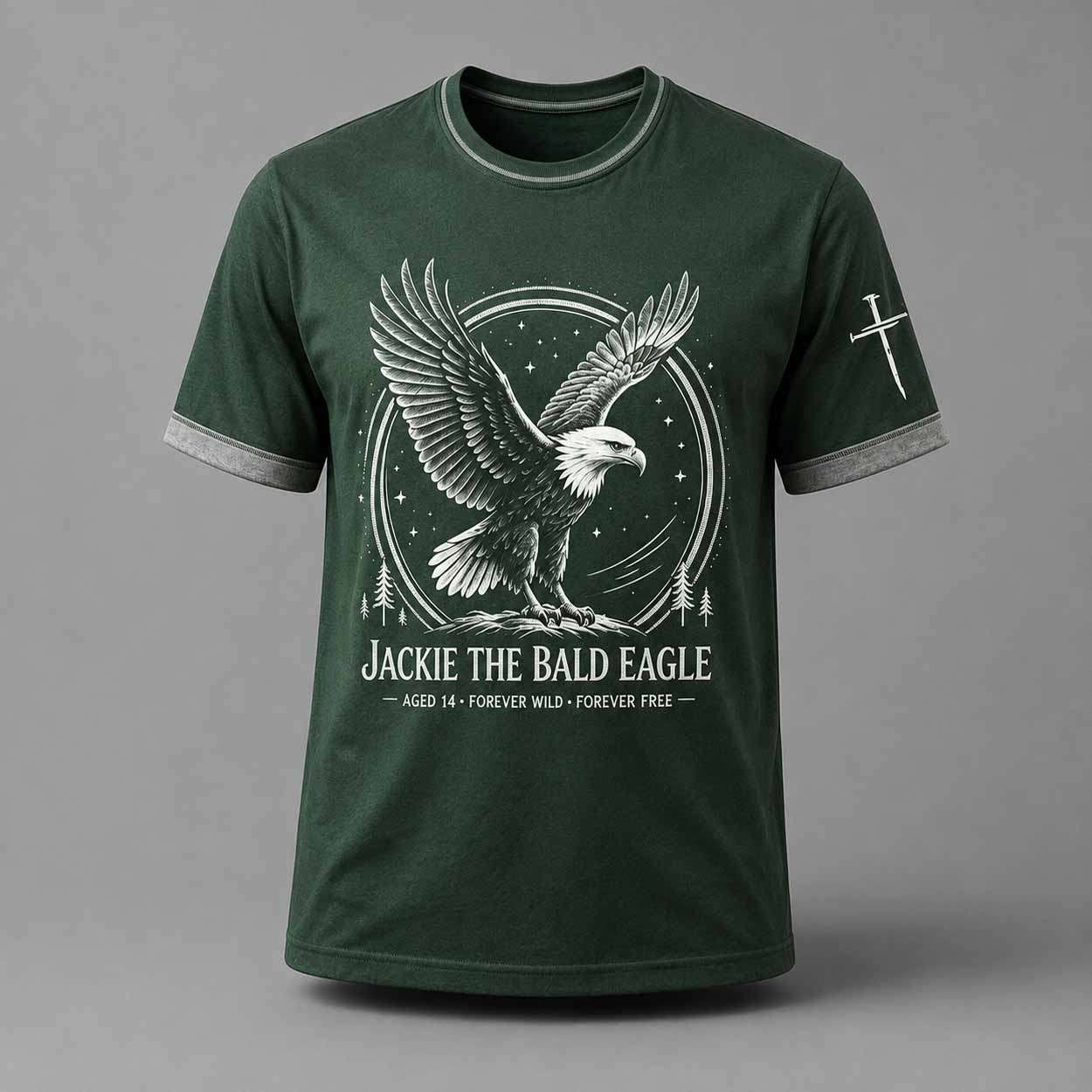 Jackie The Bald Eagle Aged 14 Forever Wild Forever Free Shirt Jackie Memorial Gifts - Kdjoy Jackie The Bald Eagle Aged 14 Forever Wild Forever Free Shirt Jackie Memorial Gifts - Kdjoy