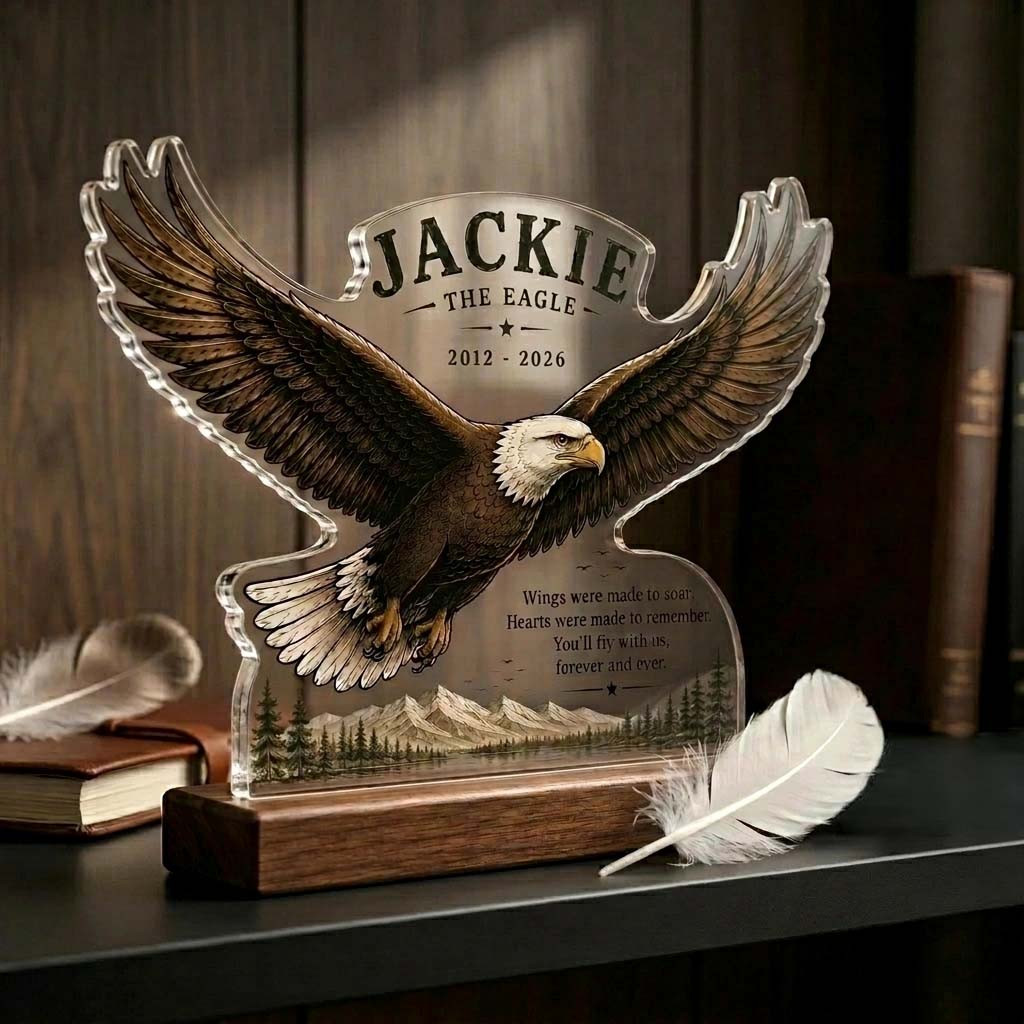 Jackie The Eagle Memorial Tribute Acrylic Plaque Jackie Merch Display Decor Gifts For Fans - Kdjoy