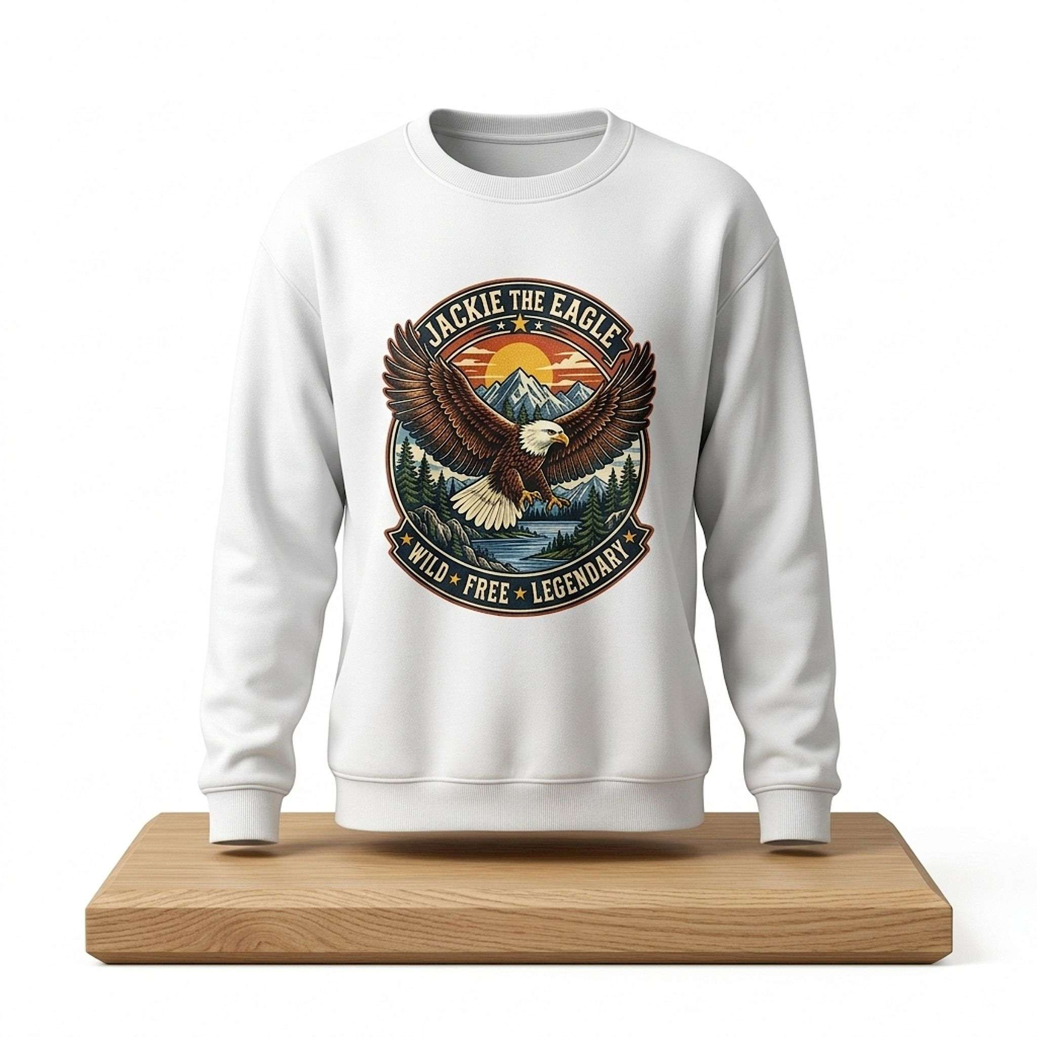 Jackie The Eagle Wild Free Legendary Sweatshirt Jackie Memorial Clothes Dad Gifts - Kdjoy