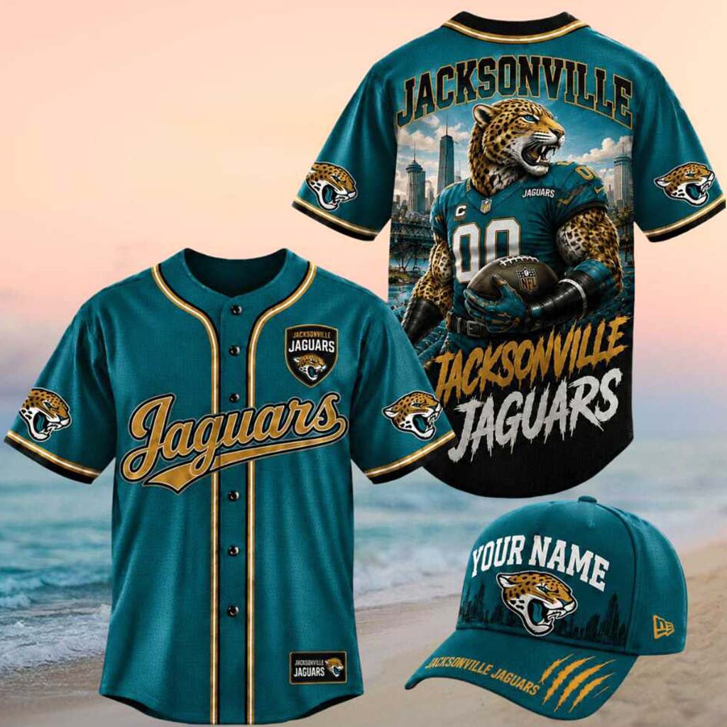 Jacksonville Jaguars Muscle Jaguar Mascot Football Baseball Jersey Jacksonville Football Merch