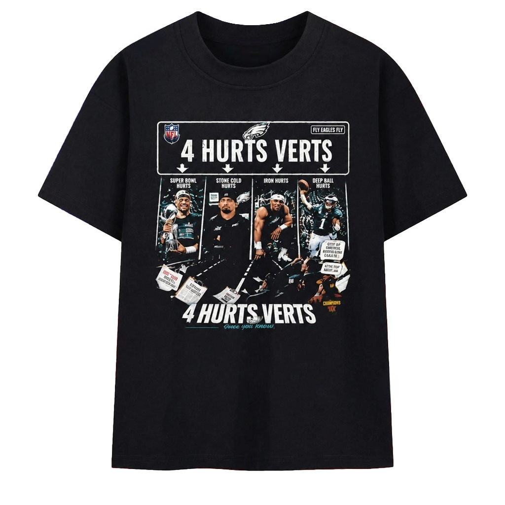 Jalen Hurts Philadelphia Eagles 4 Hurts Verts T-Shirt Philadelphia Eagles Merch Gifts For Fans - Kdjoy Jalen Hurts Philadelphia Eagles 4 Hurts Verts T-Shirt Philadelphia Eagles Merch Gifts For Fans - Kdjoy