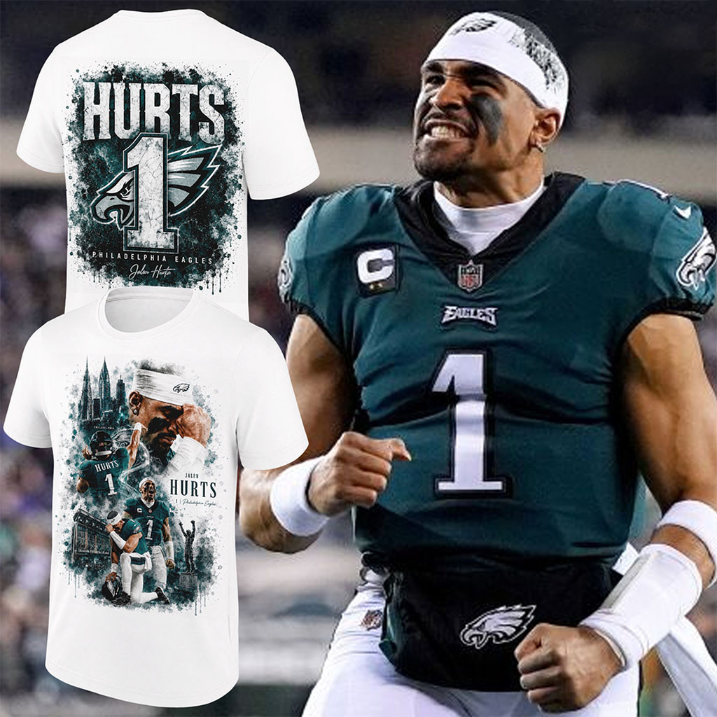 Jalen Hurts Philadelphia Eagles QB1 T-Shirt Believe Tee #1 Hurts Merch Gifts For Football Fan - Kdjoy Jalen Hurts Philadelphia Eagles QB1 T-Shirt Believe Tee #1 Hurts Merch Gifts For Football Fan - Kdjoy