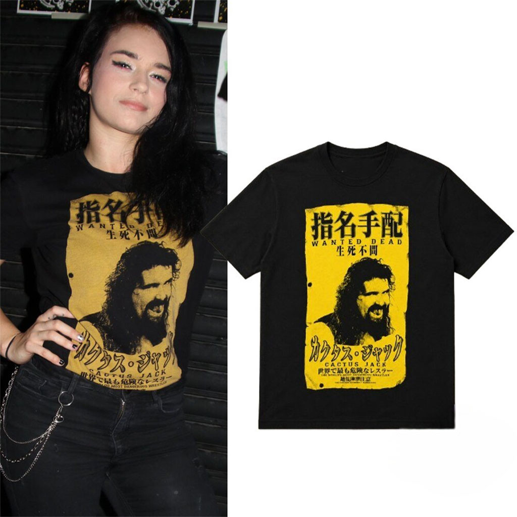 Jamie Hayter Wanted Dead Cactus Jack Japanese Inspired T-Shirt Jamie Hayter Merch WWE Fan Gifts - Kdjoy Jamie Hayter Wanted Dead Cactus Jack Japanese Inspired T-Shirt Jamie Hayter Merch WWE Fan Gifts - Kdjoy
