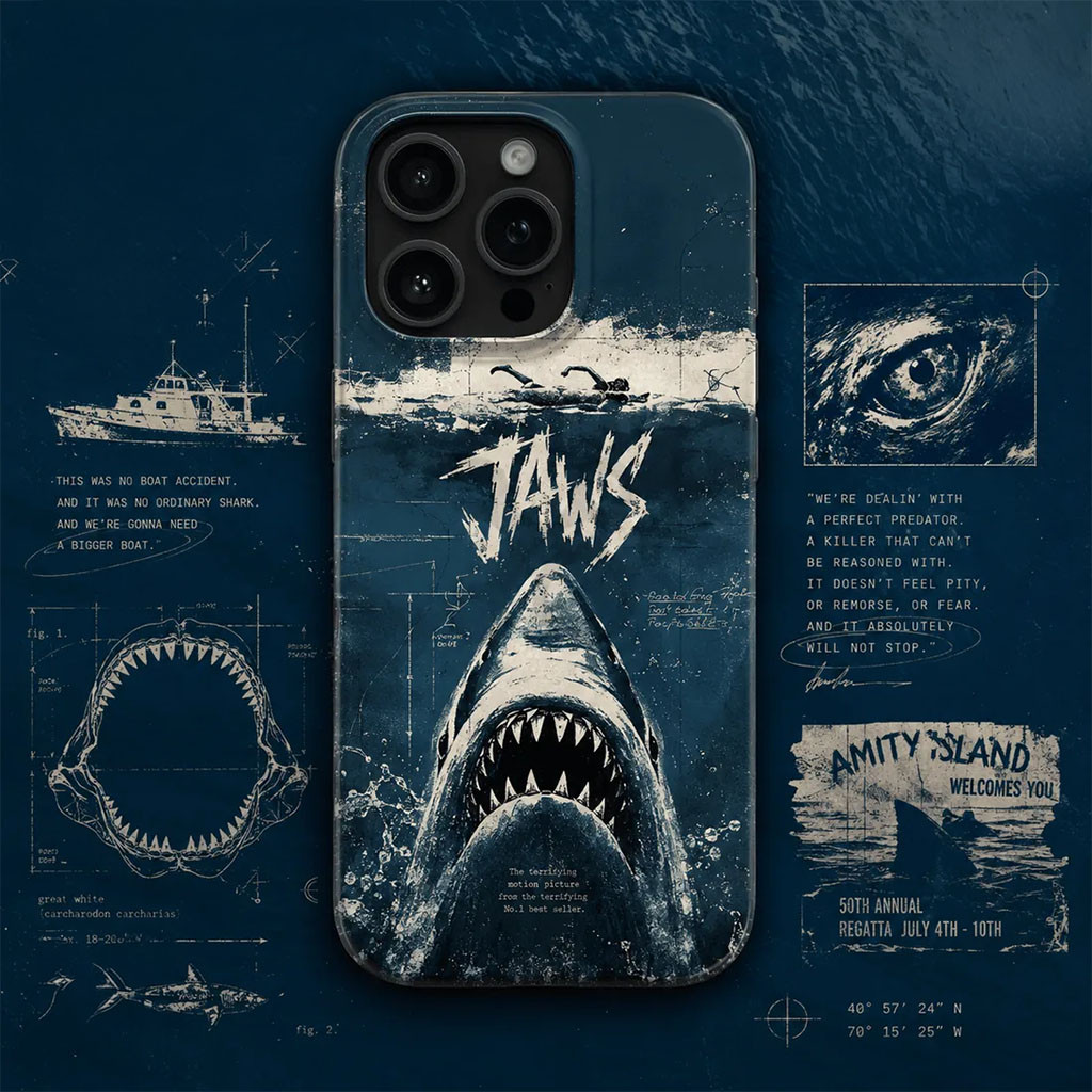 Jaws Bigger Boat Vintage Great White Shark Phone Case Jaws Movie Merch Gift For Fans - Kdjoy
