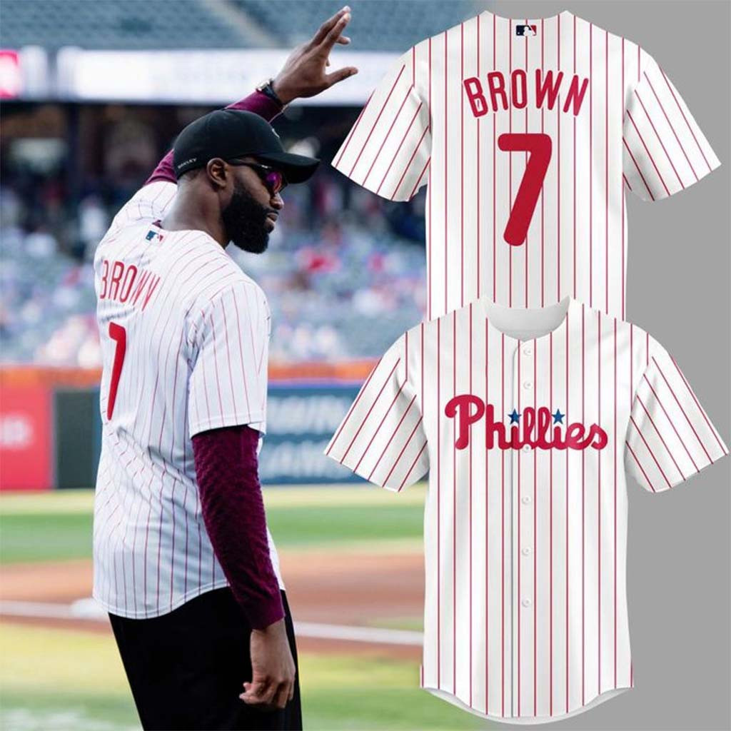 Jaylen Brown Jersey Shirt #1 Philadelphia Phillies Merch Present For Baseball Lovers - Kdjoy