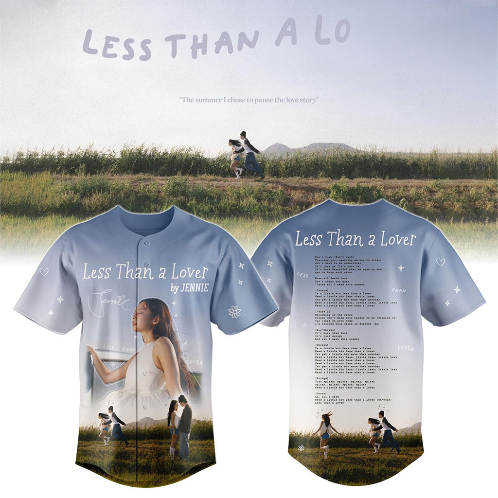 Jennie Less Than A Lover 2026 Baseball Jersey Blackpink Jennie Merch Gift For Kpop Fans - Kdjoy