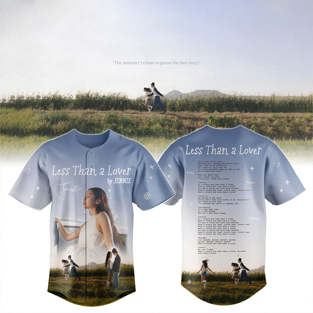 Jennie Less Than A Lover 2026 Baseball Jersey Jennie Blackpink Merch Gift For Music Fans - Kdjoy