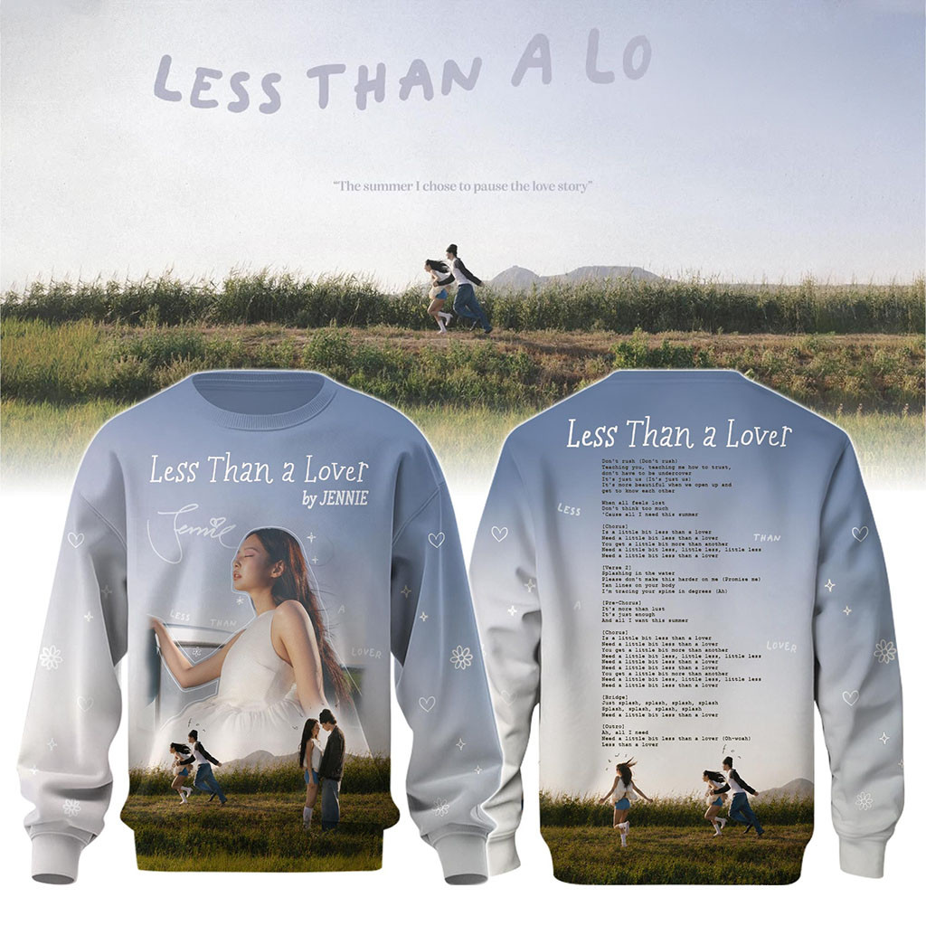 Jennie Less Than A Lover 2026 Sweatshirt Blackpink Jennie Merch Best Gift For Kpop Fans - Kdjoy